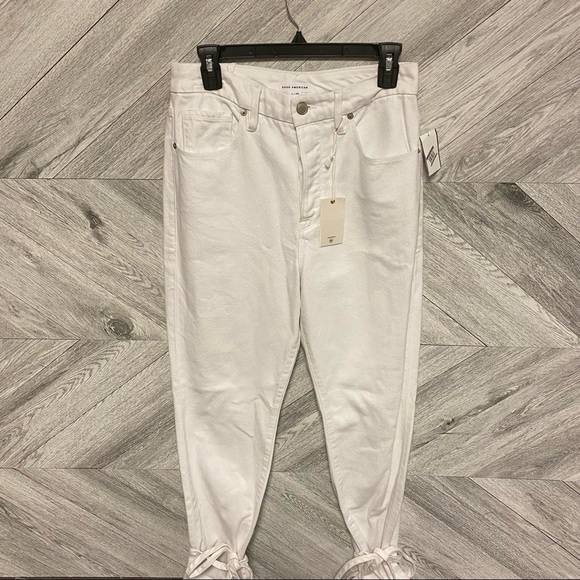 GOOD AMERICAN | Good American Good Boy Wrap Jeans White Size 4 - Picture 5 of 15